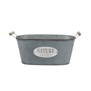 Pots à fleurs de jardin, jardinières galvanisées pour la maison, les hôtels et les restaurants, avec poignée en corde, pots en zinc, articles de jardinage - Product Image 2