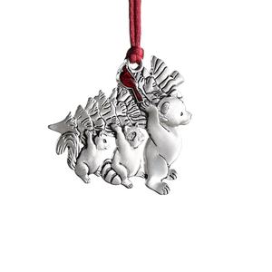 Medias de Metal chapadas en plata de diseño Premium, adorno decorativo de Navidad colgante para decoración festiva de árbol de vacaciones, decoración del hogar - Product Image 1