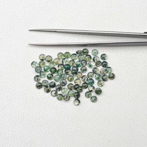 Cabujones redondos de ágata musgosa verde natural de 4 mm, piedras preciosas sueltas para la fabricación de joyería personalizada a precio de mercado mayorista en línea, ofertas de bricolaje. - Product Image 1