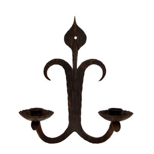 เชิงเทียนติดผนังเหล็กสีดำ ทนทาน ตกแต่งบ้าน งานแฮนด์เมด ลดราคา - Product Image 4