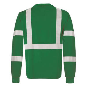 Chemise de travail haute visibilité premium à manches longues en maille respirante à séchage rapide avec bande réfléchissante pour la construction et l'usine - Product Image 4