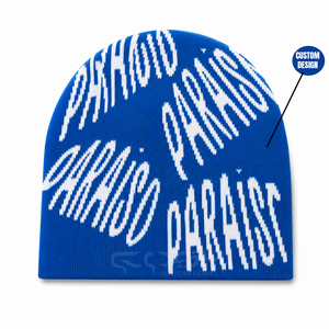 Cosh International, fabricant de bonnets de haute qualité, vente en gros de bonnets à motif de crâne, bonnet d'hiver en tricot jacquard de luxe - Product Image 1
