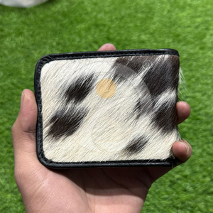 Cartera de Cuero Vacuno de Primera Calidad, Hecha a Mano, Organizador de Bolsillo para Hombre con Detalles de Pelo Natural - Product Image 5