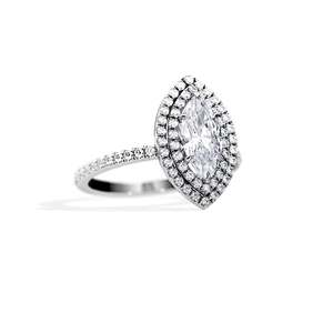 Women's Marquise Cut Diamond Engagement Ring Prong Setting 14K Gold floral Style IGI Certified - Product Image 4