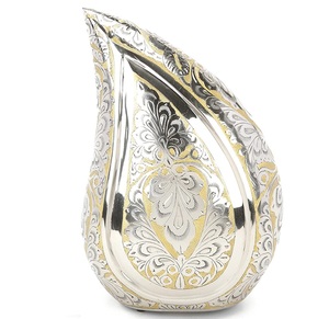 Urna de cremación elegante hecha a mano de Metal para cenizas, diseño de moda más Popular, pata de aluminio grabada, lágrima para mascotas - Product Image 4