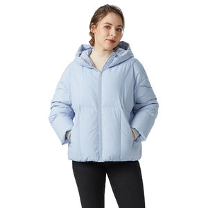 Dernière Collection : Doudoune matelassée pour femme, haute qualité, avec capuche respirante, en tricot, fermeture éclair, chaude, en coton - Product Image 3