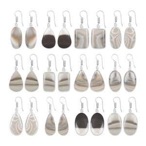 Boucles d'oreilles pendantes en argent sterling 925 avec pierres précieuses de silex multi-coupes de qualité supérieure, bijoux tendance pour femmes - Product Image 3
