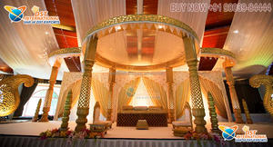 Delizio USA Designer White Royal Wedding FRP Pillars Mandap Elegant Wedding Decoraciones - Product Image 3