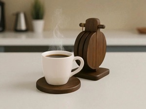 Premium Quality Handmade Wooden Coasters <b>Set</b> Durable Stylish Design Best Standard Placemat Dining Bar Occasions Hotels Kitchen - Product Image 5