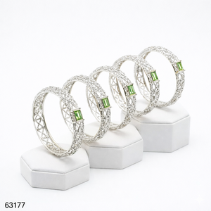 MOLL JEWELLERS - Juego de Anillos de Compromiso de Lujo con Circonitas Chapadas en Oro de 24K, Modernos y Elegantes, para Mujer, para Bodas, Fiestas y Aniversarios, Certificados - Product Image 2