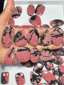 Cabochon de rhodonite naturelle de haute qualité 100% pierres précieuses en vrac polies pour accessoires de bijoux - Product Image 2