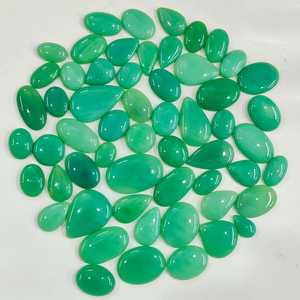 Natural Green Chrysoprase Cabochon, Rare Scenic Gemstone Lot for Jewelry Making, Loose Gemstone Custom Size By MAHNAJ GEMS - Product Image 1