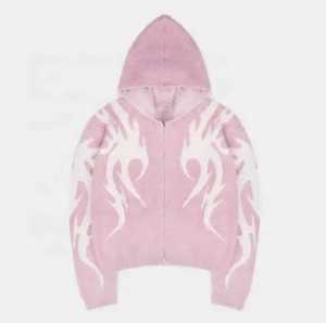 Pull en mohair pour homme, automne et hiver, avec logo personnalisé, fermeture éclair, sweat à capuche tricoté, sweat à capuche zippé du fabricant - Product Image 2