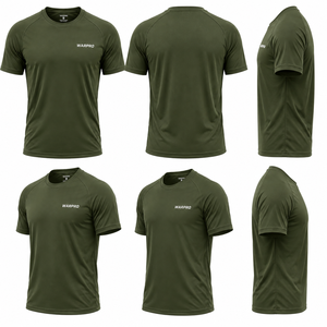 WARPRO INDUSTRY Camiseta Premium para Hombre, 100% Poliéster, Corte Regular, Transpirable, Logotipo Frontal, Manga Corta, Deportiva, Casual - Product Image 4