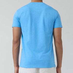 เสื้อยืดคอกลมผู้ชายผ้าฝ้าย 100% พิมพ์โลโก้ตามสั่งแบบใหม่ ระบายอากาศได้ดี เป็นมิตรกับสิ่งแวดล้อม สีและขนาดตามสั่ง ขายส่งระดับพรีเมียม - Product Image 3