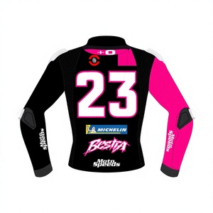 Veste MotoCP Racing Rucati Enea Bastianini, sur mesure, panneaux extensibles flexibles, coupe confortable, protection CE - Product Image 2