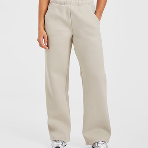 Pantalones deportivos de mujer 100% algodón personalizados, de pierna recta, de felpa suave, pantalones de chándal para mujer, pantalones y pantalones de vestir para mujer - Product Image 6