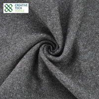 Tissu écologique durable RCO-2B2132 Seawool en PET/POLY/RAYON recyclé 55/29/6, tissé Dobby Tweeds, poids lourd 317GSM