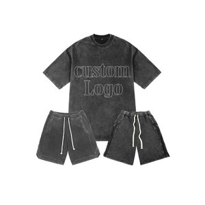 Nouveaux styles, ensemble de survêtement pour homme en 2 pièces, short et t-shirt de sport pour homme, ensembles de shorts et de t-shirts d'été pour homme, designs personnalisés - Product Image 1
