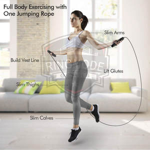 Corde à sauter en PVC à vitesse réglable avec poignées de haute qualité pour l'entraînement et le fitness des adultes - Product Image 5