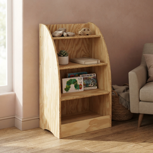 American <b>pine</b> plywood bookcase Solid wood living room <b>shelf</b> Modern wooden storage unit Vietnam factory furniture - Product Image 5