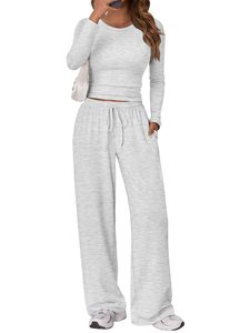 Conjunto Deportivo de Dos Piezas Transpirable para Mujer, Sudadera con Cierre y Cuello Redondo de Manga Larga, Ropa Deportiva, 100% Poliéster - Product Image 3