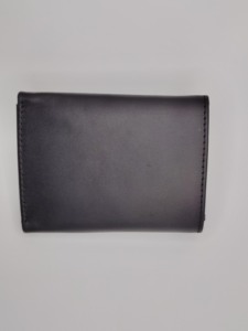 Wholesale OEM Men's Premium Genuine Leather Trifold Card Holder <b>RFID</b> Protected Short Silk Lining Fold Customizable High Quality - Product Image 1