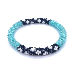 Handcrafted Crochet Glass <b>Beads</b> <b>Bracelet</b> Women Jewelry Trendy Religious New Style Bangle with Pearls & Diamonds Anniversary - Product Image 1