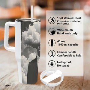 40Oz <b>Large</b> Stainless Steel Tumbler With Straw For Sports Teams And Athletic Events - Product Image 5