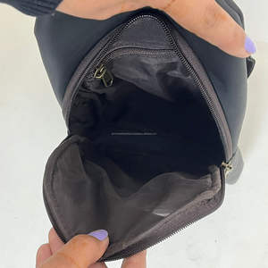 Wholesale Black Genuine Leather Chest <b>Bag</b> for <b>Men</b> & Women's High Quality Cowhide Multifunction Crossbody <b>Bag</b> for Outdoor Travel - Product Image 6