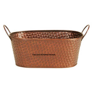 Seau de Noël en métal galvanisé fait à la main avec poignée, forme ovale, décoration intérieure de style campagnard - Product Image 5