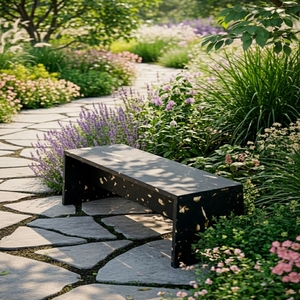 4GoodThings Recycled <b>Plastic</b> Modern Craftsman Water Resistant Durable 2-Seater Outdoor School Apartment Patio <b>Bench</b> Eco Friendly - Product Image 4