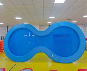 Hamaca Flotante Inflable Redonda para Piscina, de Verano, para Exteriores, en Blanco/Negro/Azul, con 2 Años de Garantía, para Nadar y Fiestas - Product Image 5