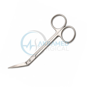 Tijeras Quirúrgicas Anguladas Iris de 12 cm, Tijeras para Perforación de Encías, Instrumento Quirúrgico de Acero Inoxidable - Product Image 6