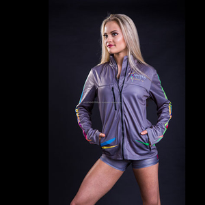 Vêtement de danse d'échauffement personnalisable unisexe pour adultes 2025, qualité supérieure, veste d'équipe de danse de cheerleading en nylon/polyester - Product Image 1