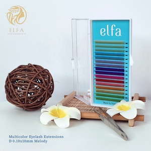 Extensiones de pestañas de color marrón oscuro con etiqueta privada OEM, 18-20mm de longitud, 0,07mm de espesor, proveedor CC, opción de mezcla de pestañas, 0,15mm de espesor - Product Image 1