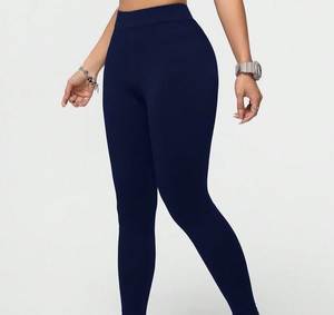 Leggings de yoga noirs unis taille haute longueur intégrale, sans coutures, extensibles dans les quatre sens, avec taille élastique, pour femmes - Product Image 6