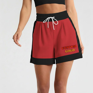 Pantalones Cortos de Algodón Transpirable de Alta Calidad para Uso Diario, Cintura Elástica en Contraste, Estilo Urbano, con Botones para Mujer - Product Image 4