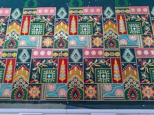 Wholesale 44 Inch Heavy Work <b>Embroidery</b> Fabric Luxury Stone Work Dress <b>Material</b> 55 Inch Panna Premium Quality Textile Factory - Product Image 1