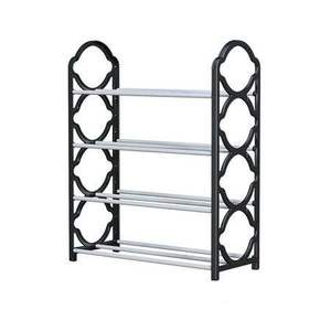 4 Tier Metal <b>Shoe</b> Rack Organizer Modern Freestanding Space Saving Grey <b>Shoe</b> Shelf For Closet Sturdy Footwear <b>Storage</b> Stand - Product Image 6
