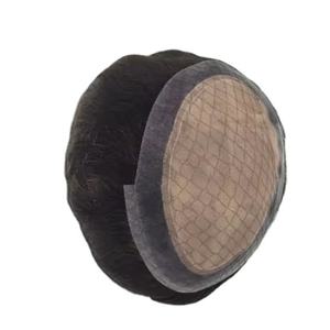 Perruque toupet en cheveux humains 100% soie Pro Remy Virgin Raw Taz Indian Hair - Product Image 1