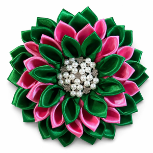 Broche de Flor Rosa, Elegante Pin Floral, Accesorio de Joyería para Mujer, Decoración de Moda con Centro Brillante - Product Image 5