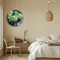 Jam Dinding Kaca Modern Ekstra Besar Diameter 60cm Logo Kustom Tahan Benturan Berdetak Senyap Dekorasi Lobi Bisnis Hotel