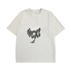 Solid Summer 100% Cotton <b>Plain</b> Oversized Tshirt Heavy Weight Custom Foam 3d Screen Logo Men Puff Print Tee T Shirt - Product Image 5