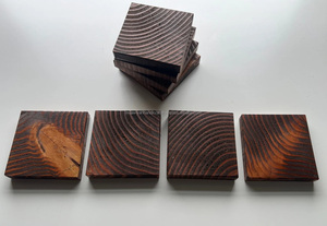 High Quality <b>Walnut</b> Coaster Wood Coaster Blanks Eco Friendly Custom Logo And Design Square Home Restaurant Use - Product Image 2