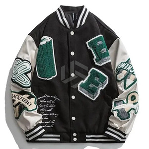 OEM <b>Men's</b> College <b>Bomber</b> Flight <b>Varsity</b> <b>Jacket</b> Customizable Sport <b>Jacket</b> Chenille Embroidered Logo Waterproof Reversible Winter - Product Image 1