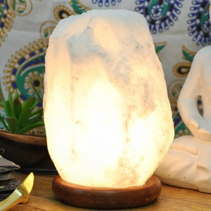 Natural <b>Crystal</b> Decorative Lighting with Personalized Branding Wholesale Best Selling Himalayan White Salt Lamps Handcrafted - Product Image 4