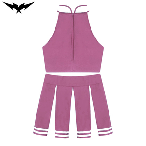 Bigetron Sports Custom Blue <b>Sexy</b> Adult Cheerleading <b>Uniforms</b> Package Spandex/Polyester Material Heat-Transfer Printing 380g - Product Image 6
