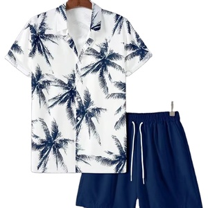 2025 100% ensembles de t-shirts en coton biologique ensemble de shorts d'été élégants de haute qualité pour hommes ensemble de chemise de short respirant de qualité supérieure - Product Image 1