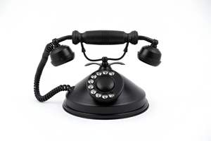 Teléfono Fijo Decorativo Plateado y Negro de Colección Vintage, Decoración Clásica Retro para el Hogar y la Oficina - Product Image 4